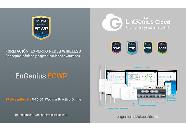 Foto 27 de septiembre a las 16 horas. EnGenius impartirá un webinar sobre certificación ECWP de experto en redes wireless.